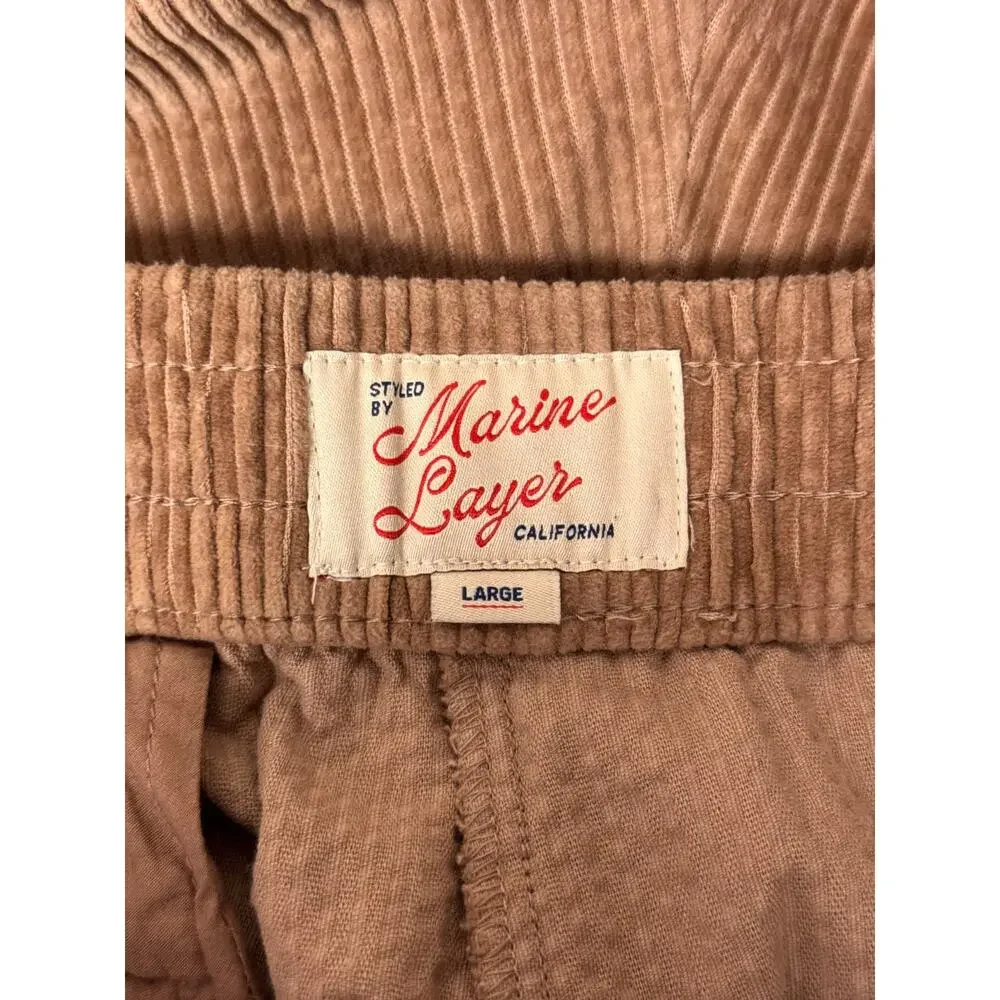 Marine Layer Allison Corduroy Wide Leg Pants Large Womens Tan - Picture 6 of 8